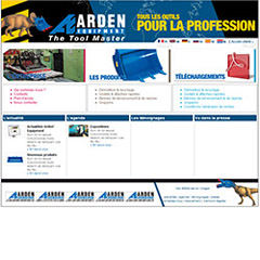 Site internet Arden Equipment